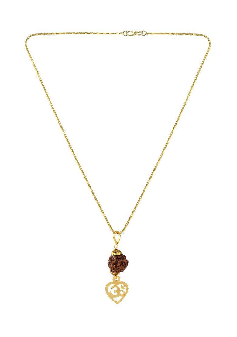 Gold-Plated Contemporary Pendants with Chains for Men & Women | Traditional Temple Jewellery for Wedding & Festive Wear | Festive Gift - Indya
