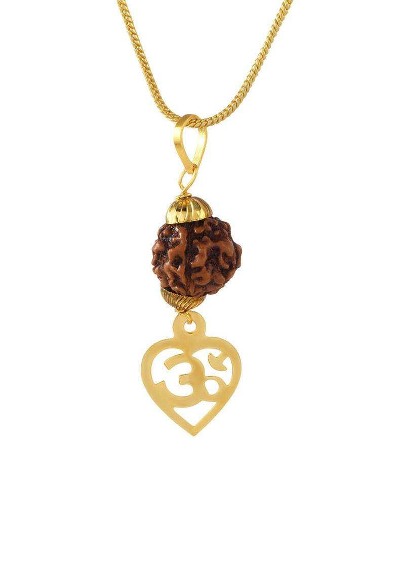 Gold-Plated Contemporary Pendants with Chains for Men & Women | Traditional Temple Jewellery for Wedding & Festive Wear | Festive Gift - Indya