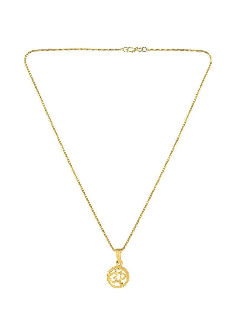 Gold-Plated Contemporary Pendants with Chains for Men & Women | Traditional Temple Jewellery for Wedding & Festive Wear | Festive Gift - Indya