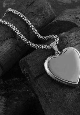 Silver-Plated Heart Shaped Pendants with Chains for Men & Women | Stylish Party & Everyday Wear | Festive Gift