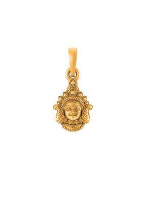 925 Sterling Silver 22kt Gold-Plated Durga Maa Pendant for Men & Women | Traditional Temple Jewellery for Wedding & Festive Wear | Festive Gift