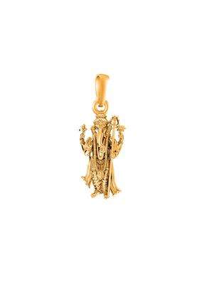 925 Sterling Silver 22kt Gold-Plated Ganesha Pendant for Men & Women | Traditional Temple Jewellery for Wedding & Festive Wear | Festive Gift