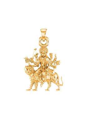 925 Sterling Silver 22kt Gold-Plated Durga Maa Pendant for Men & Women | Traditional Temple Jewellery for Wedding & Festive Wear | Festive Gift