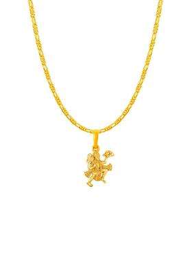 Gold-Plated Quirky Pendants with Chains for Men | Traditional Temple Jewellery for Wedding & Festive Wear | Gift for Him