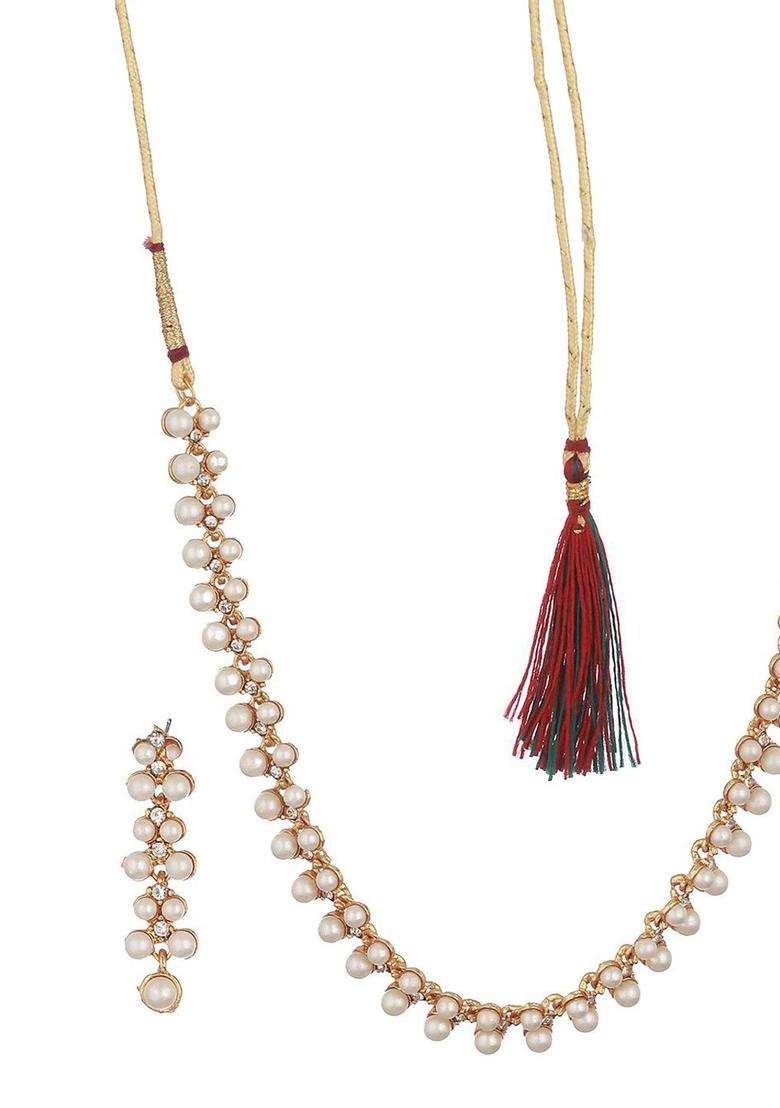 Stone-Studded & Beaded Jewellery Set for Women | Traditional Temple Jewellery for Wedding & Festive Wear | Gift for Her - Indya