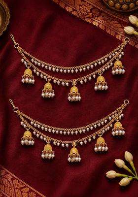 Gold-Plated Geometric Earrings for Women | Traditional Temple Jewellery for Wedding & Festive Wear | Gift for Her