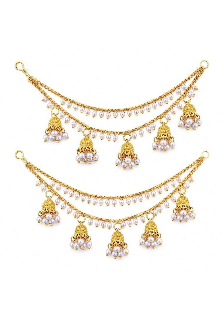 Gold-Plated Geometric Earrings for Women | Traditional Temple Jewellery for Wedding & Festive Wear | Gift for Her - Indya