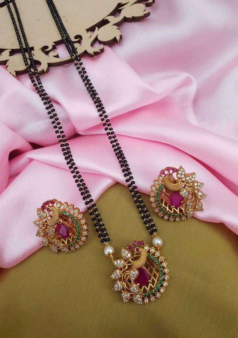Gold-Plated Kundan-Studded & Beaded Temple Jewellery Set for Women | Traditional Temple Jewellery for Wedding & Festive Wear | Gift for Her - Indya