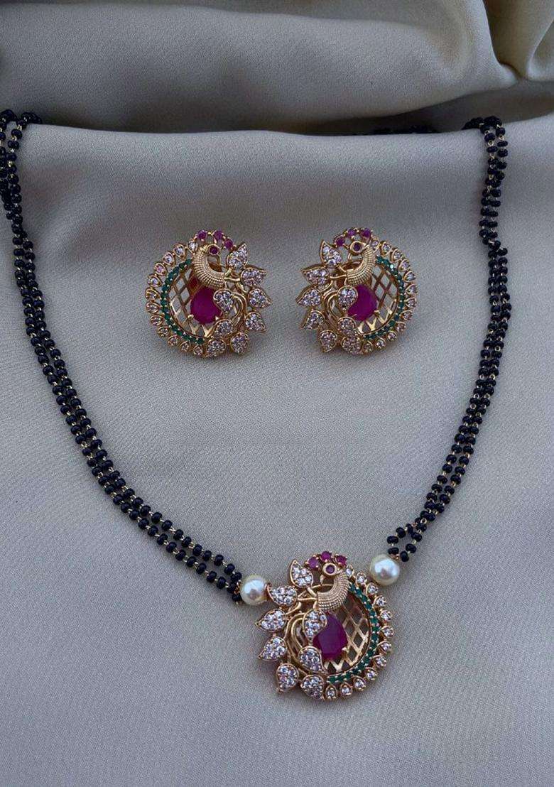 Gold-Plated Kundan-Studded & Beaded Temple Jewellery Set for Women | Traditional Temple Jewellery for Wedding & Festive Wear | Gift for Her - Indya