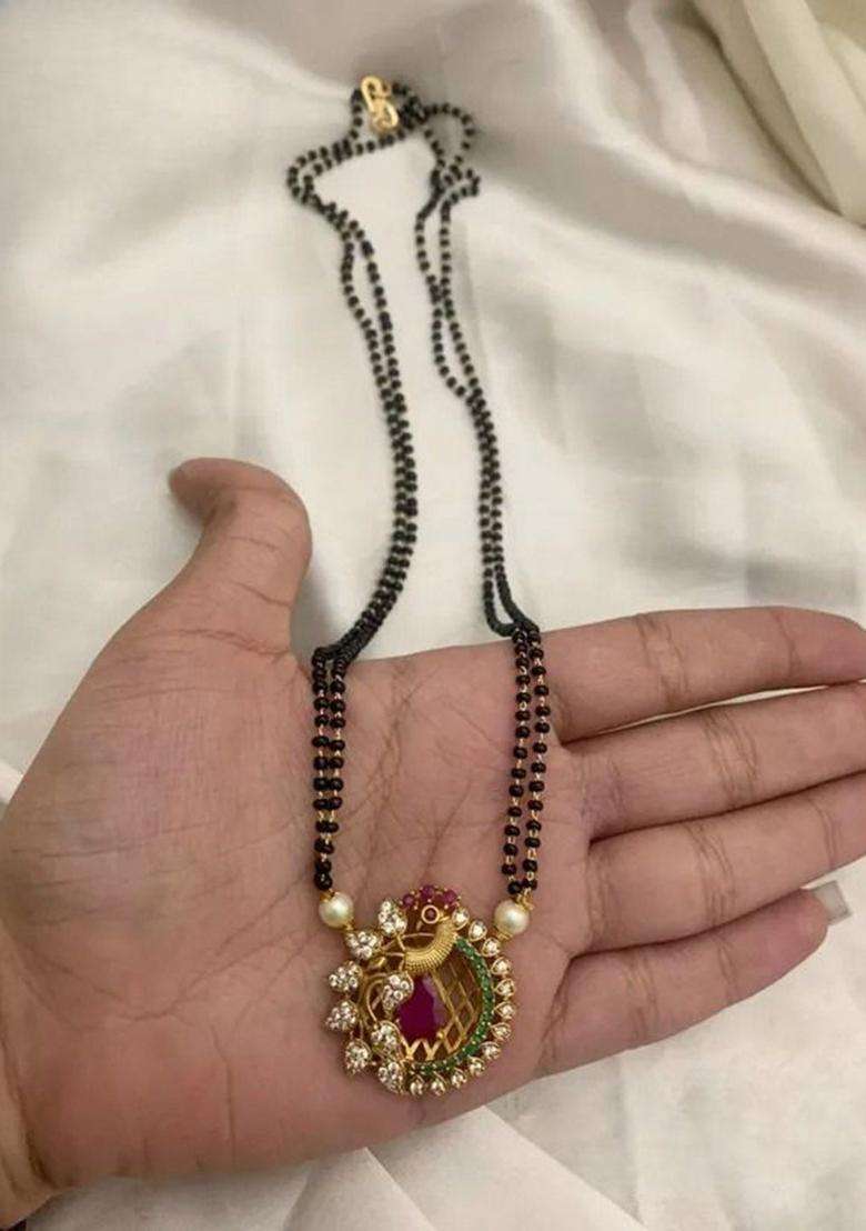 Gold-Plated Kundan-Studded & Beaded Temple Jewellery Set for Women | Traditional Temple Jewellery for Wedding & Festive Wear | Gift for Her - Indya