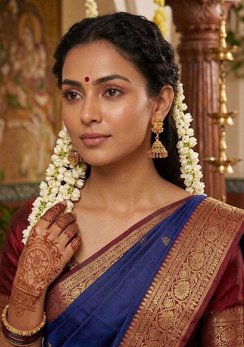 Gold-Plated Geometric Jhumkas Earrings for Women | Traditional Temple Jewellery for Wedding & Festive Wear | Gift for Her - Indya