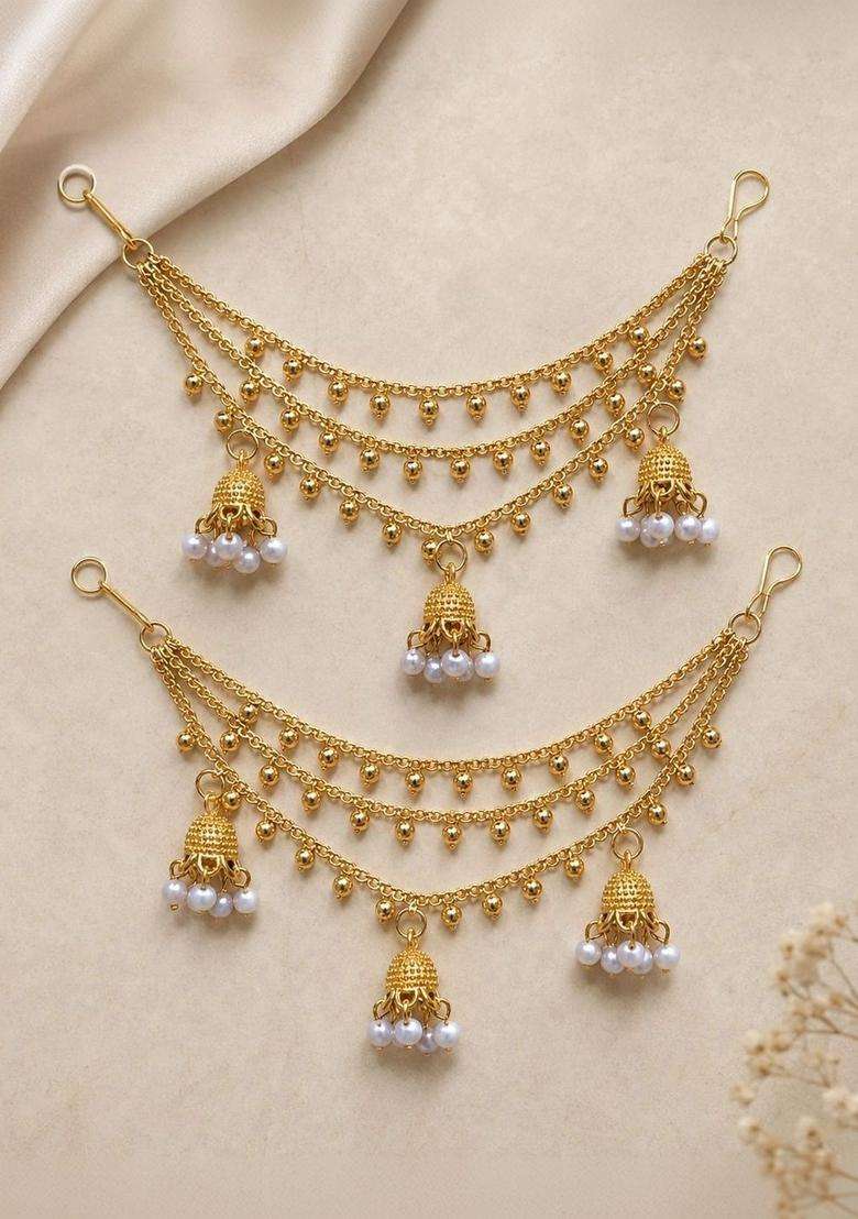 Gold-Plated Circular Earrings for Women | Traditional Temple Jewellery for Wedding & Festive Wear | Gift for Her - Indya