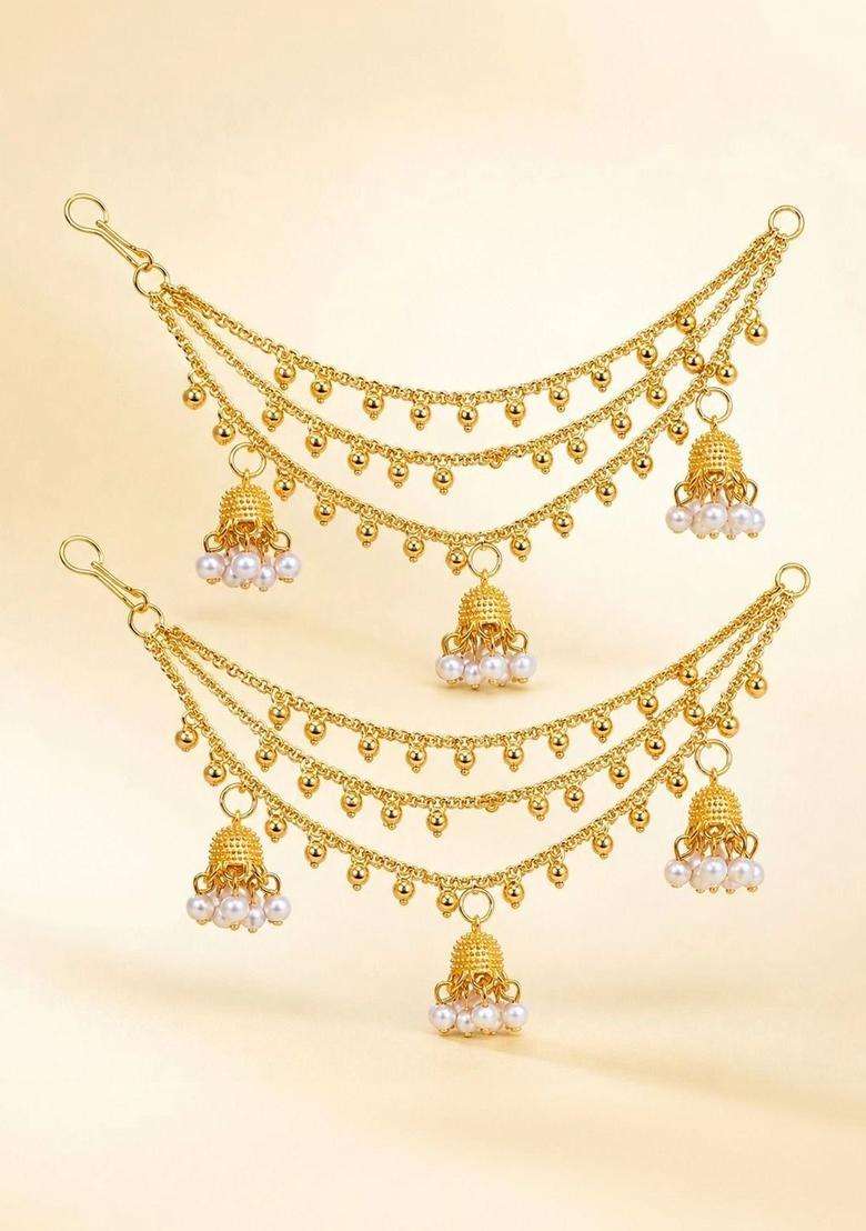 Gold-Plated Circular Earrings for Women | Traditional Temple Jewellery for Wedding & Festive Wear | Gift for Her - Indya