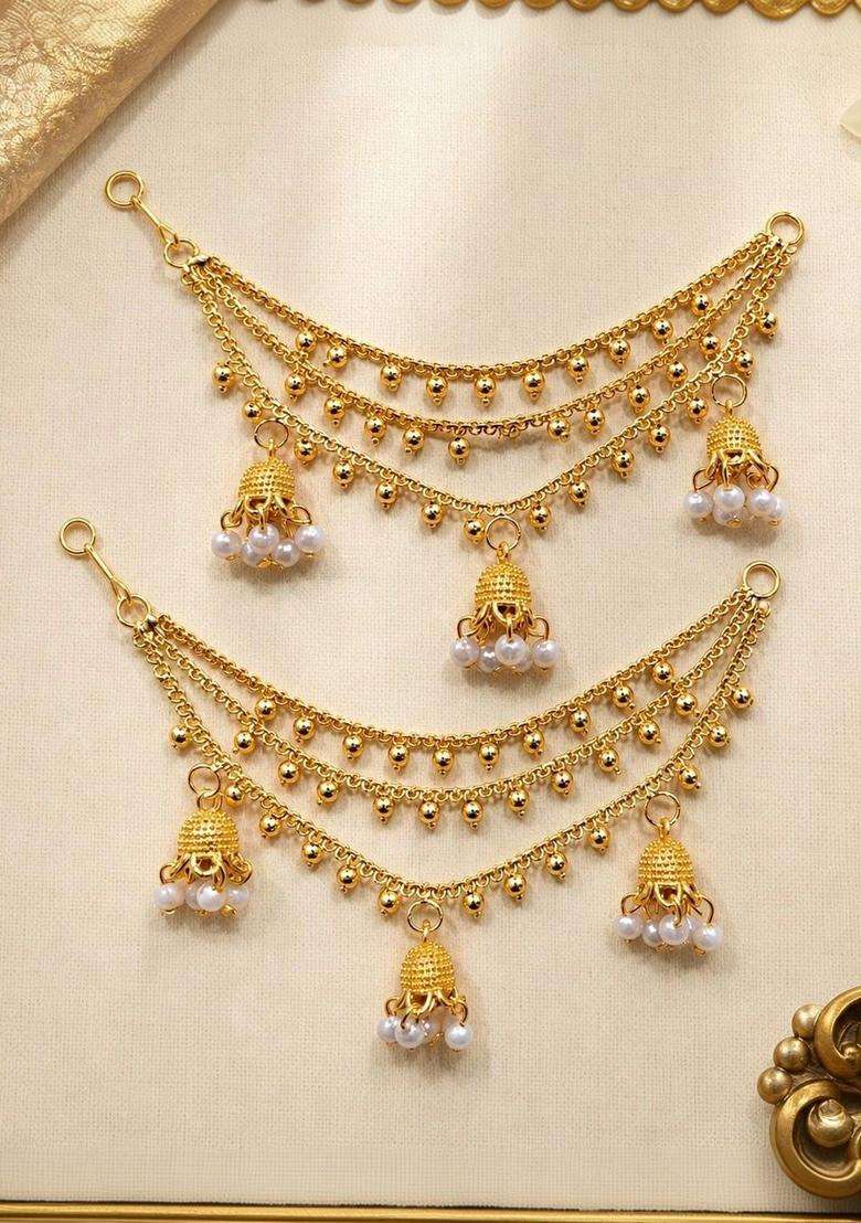 Gold-Plated Circular Earrings for Women | Traditional Temple Jewellery for Wedding & Festive Wear | Gift for Her - Indya