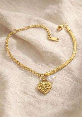 American Diamond Temple Gold-Plated Charm Bracelet for Women | Stylish Party & Everyday Wear | Gift for Her
