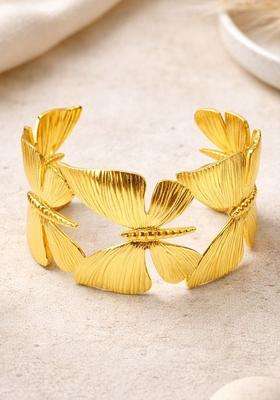 Temple Gold-Plated Cuff Bracelet for Women | Stylish Party & Everyday Wear | Gift for Her