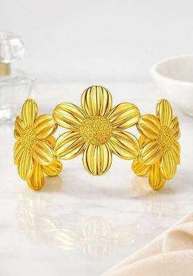Temple Gold-Plated Cuff Bracelet for Women | Stylish Party & Everyday Wear | Gift for Her