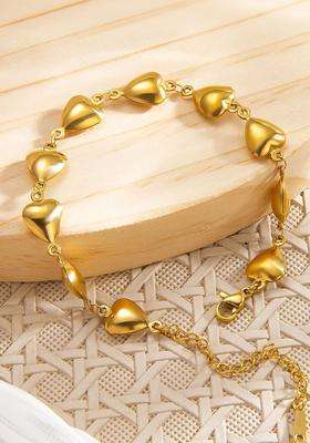 Temple Gold-Plated Link Bracelet for Women | Stylish Party & Everyday Wear | Gift for Her
