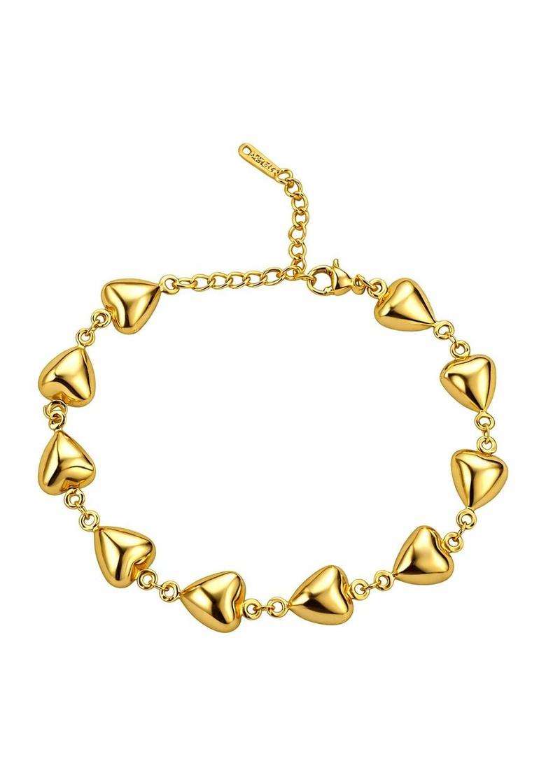 Temple Gold-Plated Link Bracelet for Women | Stylish Party & Everyday Wear | Gift for Her - Indya