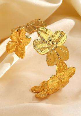 Temple Gold-Plated Cuff Bracelet for Women | Stylish Party & Everyday Wear | Gift for Her