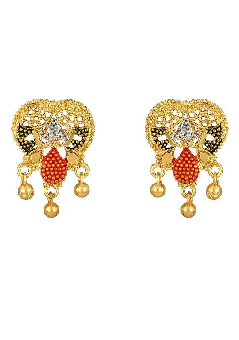 Gold-Plated Alloy Jewellery Set for Women | Traditional Temple Jewellery for Wedding & Festive Wear | Gift for Her - Indya