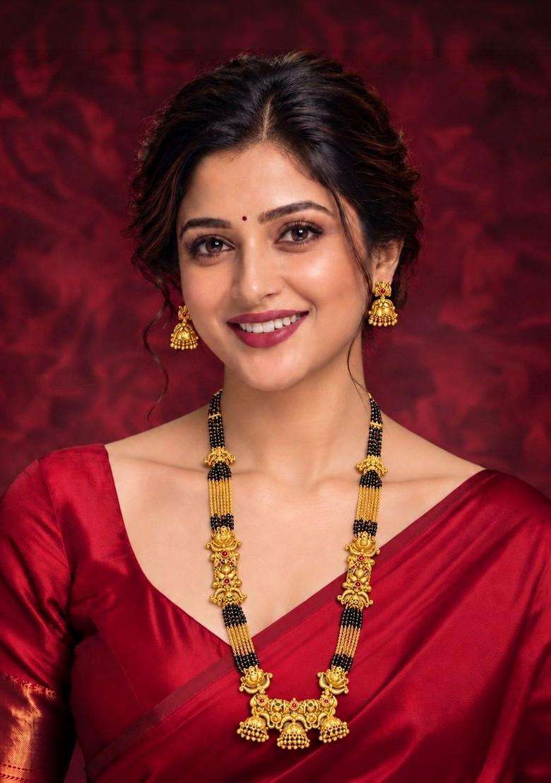 Set of 2 Gold-Plated Temple Stone Studded & Beaded Necklace and Earrings for Women | Traditional Temple Jewellery for Wedding & Festive Wear | Gift for Her - Indya