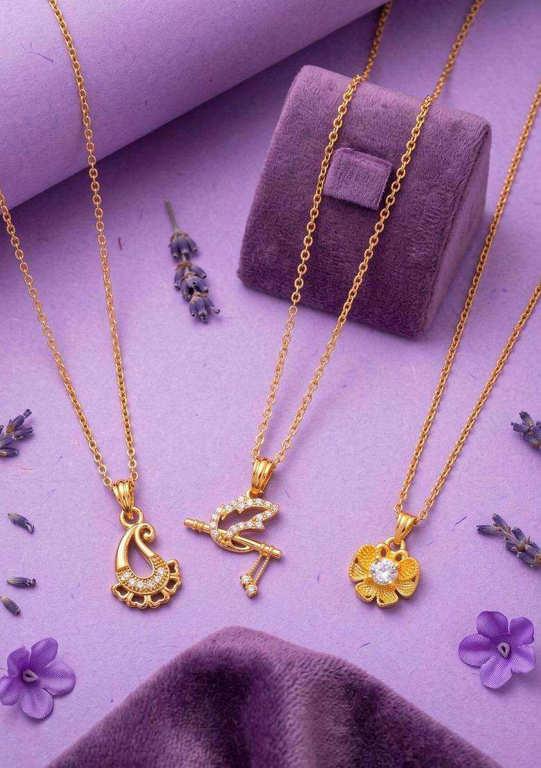 Brass Gold-Plated Temple Necklace for Women | Traditional Temple Jewellery for Wedding & Festive Wear | Gift for Her - Indya
