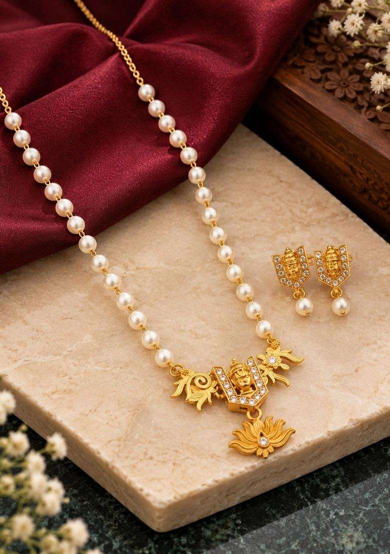 Cubic Zirconia Jewellery for Women | Traditional Temple Jewellery for Wedding & Festive Wear | Gift for Her - Indya