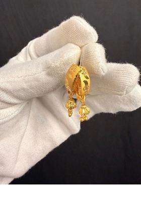 Gold-Plated Dome Shaped Jhumkas Earrings for Women | Traditional Temple Jewellery for Wedding & Festive Wear | Gift for Her