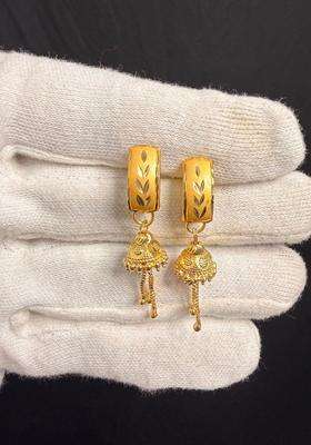 Gold-Plated Circular Jhumkas Earrings for Women | Traditional Temple Jewellery for Wedding & Festive Wear | Gift for Her