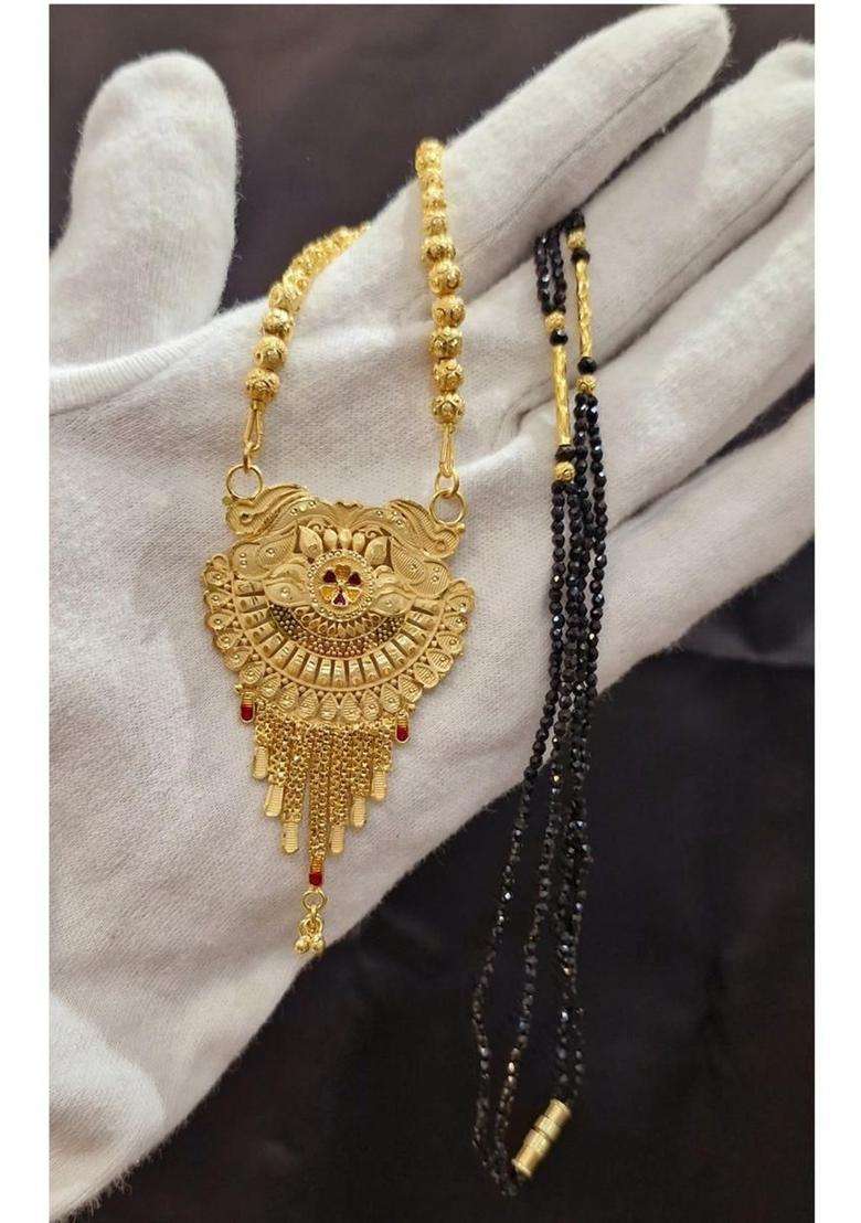 Gold-Plated Floral Pendants with Chains for Women | Traditional Temple Jewellery for Wedding & Festive Wear | Gift for Her - Indya