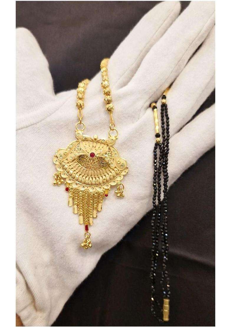 Gold-Plated Contemporary Pendants with Chains for Women | Traditional Temple Jewellery for Wedding & Festive Wear | Gift for Her - Indya