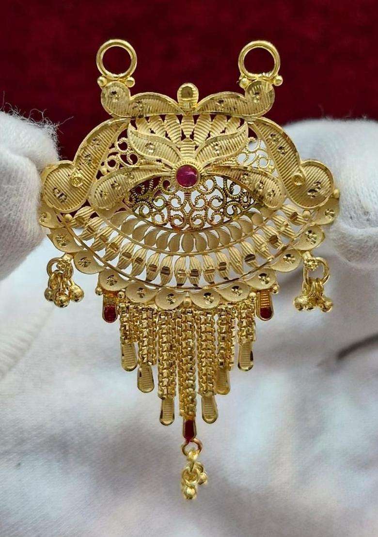 Gold-Plated Contemporary Pendants with Chains for Women | Traditional Temple Jewellery for Wedding & Festive Wear | Gift for Her - Indya
