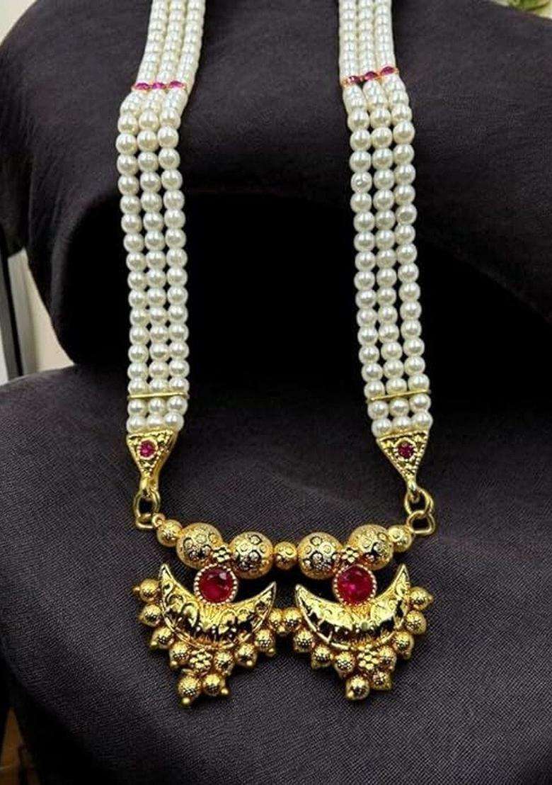Traditional Gold-Plated Pearl Jewellery Set for Women | Traditional Temple Jewellery for Wedding & Festive Wear | Gift for Her - Indya