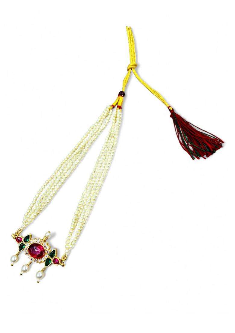 Gold-Plated Tanmaniya Jewellery Set for Women | Traditional Temple Jewellery for Wedding & Festive Wear | Gift for Her - Indya