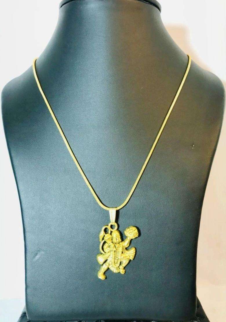 Brass Statement Necklace for Men & Women | Traditional Temple Jewellery for Wedding & Festive Wear | Festive Gift - Indya