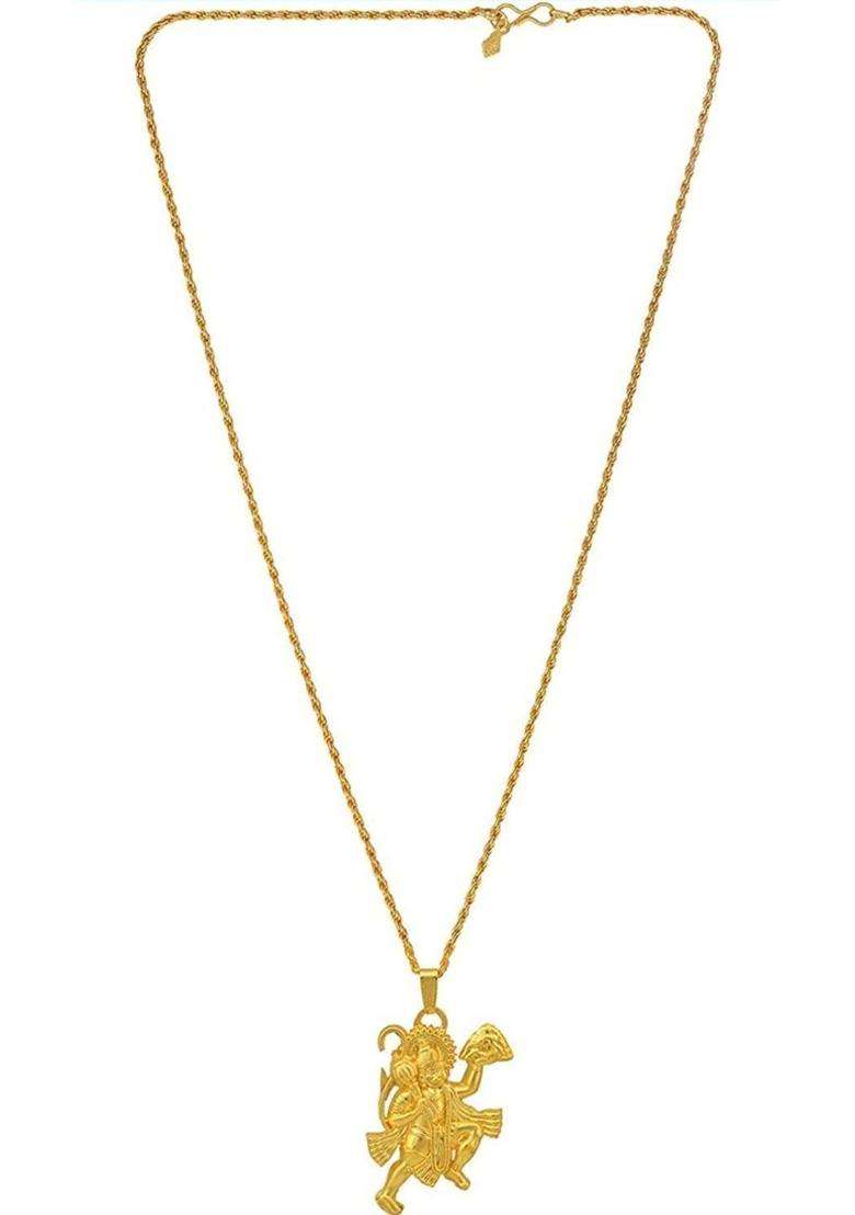 Brass Statement Necklace for Men & Women | Traditional Temple Jewellery for Wedding & Festive Wear | Festive Gift - Indya