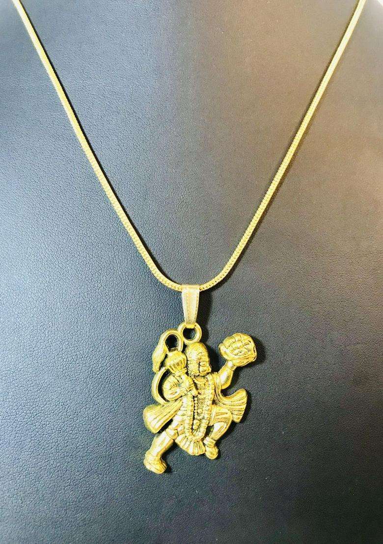 Brass Statement Necklace for Men & Women | Traditional Temple Jewellery for Wedding & Festive Wear | Festive Gift - Indya