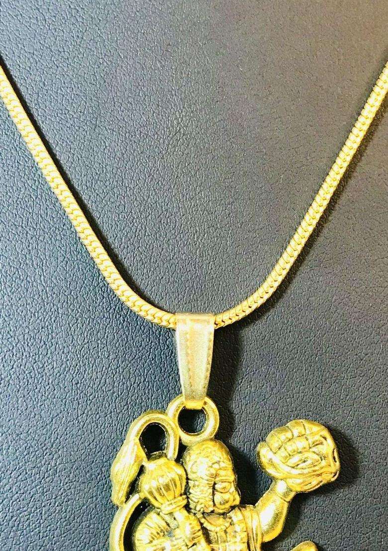 Brass Statement Necklace for Men & Women | Traditional Temple Jewellery for Wedding & Festive Wear | Festive Gift - Indya