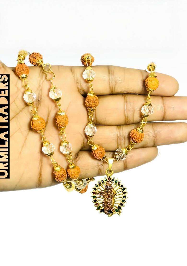 Brass Statement Necklace for Men & Women | Traditional Temple Jewellery for Wedding & Festive Wear | Festive Gift - Indya