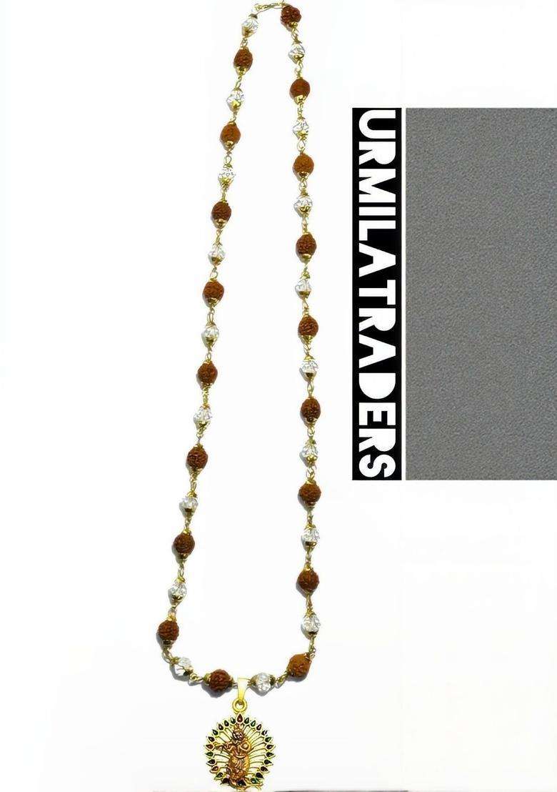 Brass Statement Necklace for Men & Women | Traditional Temple Jewellery for Wedding & Festive Wear | Festive Gift - Indya