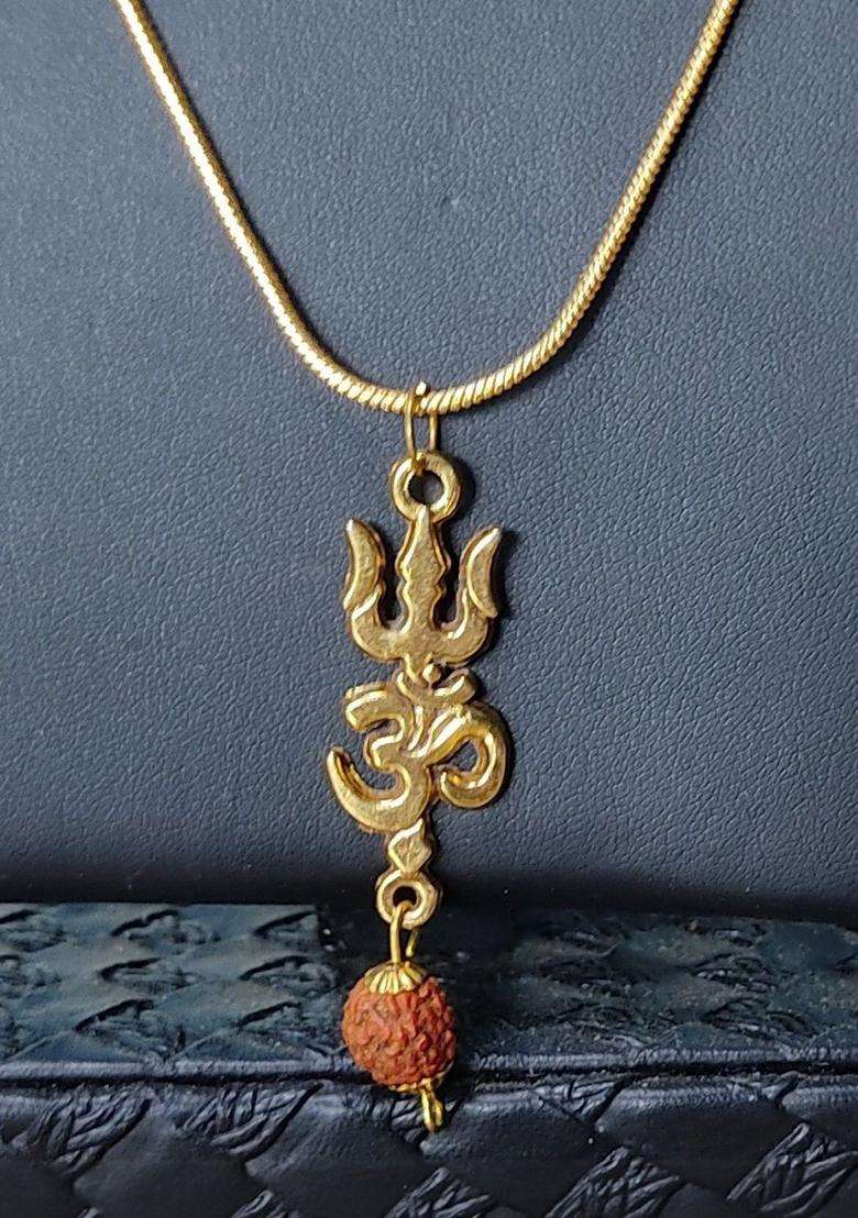 Brass Statement Necklace for Men & Women | Traditional Temple Jewellery for Wedding & Festive Wear | Festive Gift - Indya