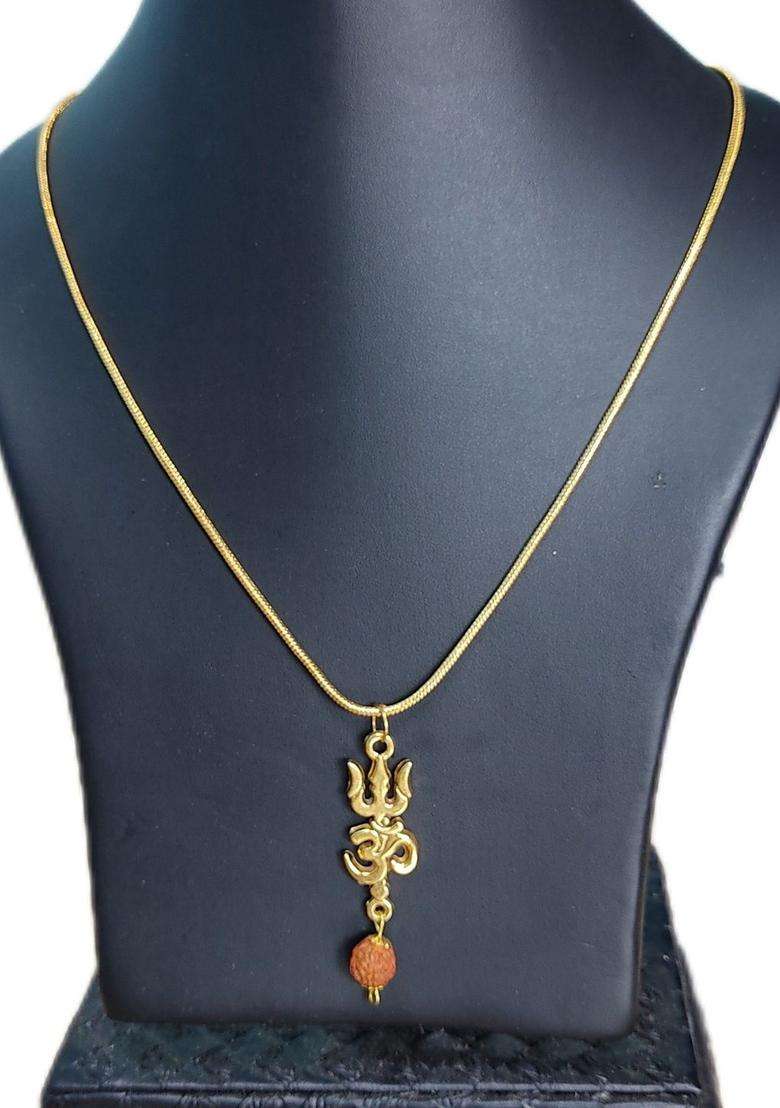 Brass Statement Necklace for Men & Women | Traditional Temple Jewellery for Wedding & Festive Wear | Festive Gift - Indya