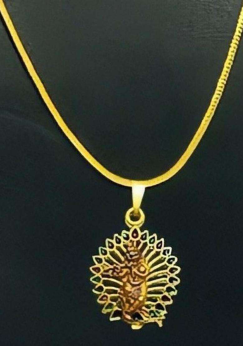 Brass Statement Necklace for Men & Women | Traditional Temple Jewellery for Wedding & Festive Wear | Festive Gift - Indya