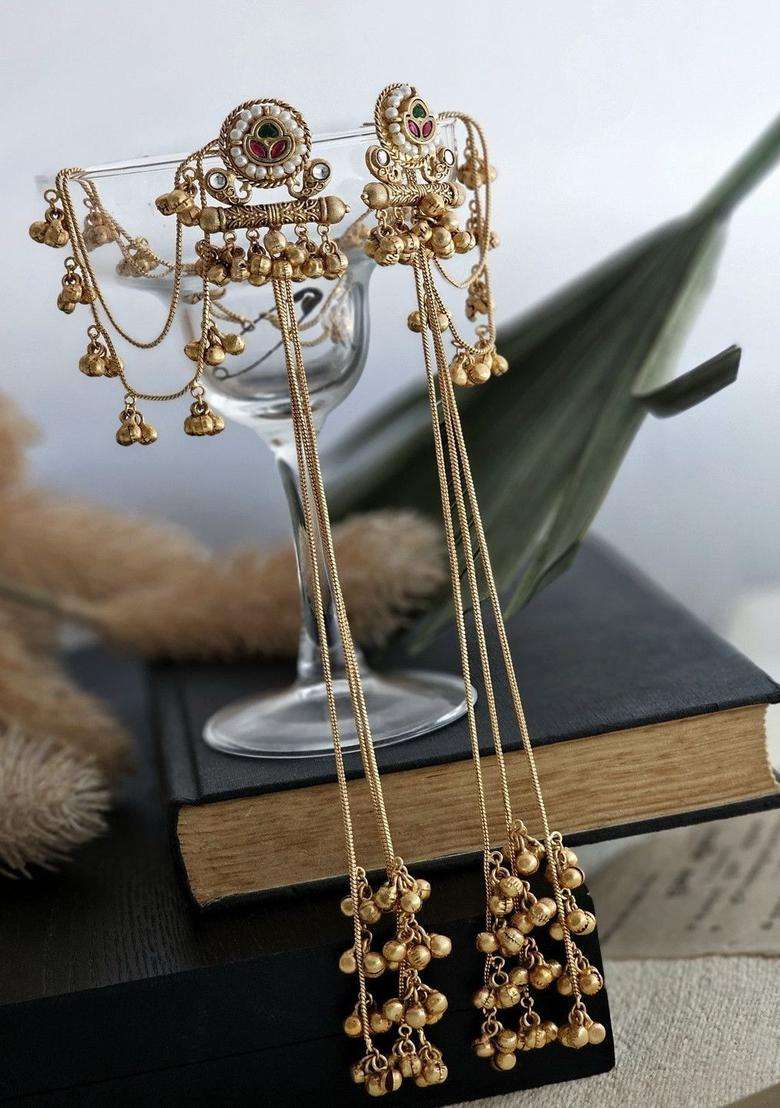 Copper-Plated Circular Earrings for Women | Traditional Temple Jewellery for Wedding & Festive Wear | Gift for Her - Indya