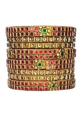 Temple Kundan Bangle for Women | Traditional Temple Jewellery for Wedding & Festive Wear | Gift for Her