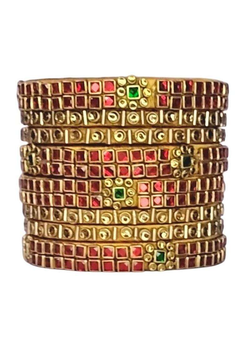 Temple Kundan Bangle for Women | Traditional Temple Jewellery for Wedding & Festive Wear | Gift for Her - Indya