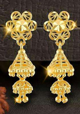 Floral Jhumkas Earrings for Women | Traditional Temple Jewellery for Wedding & Festive Wear | Gift for Her
