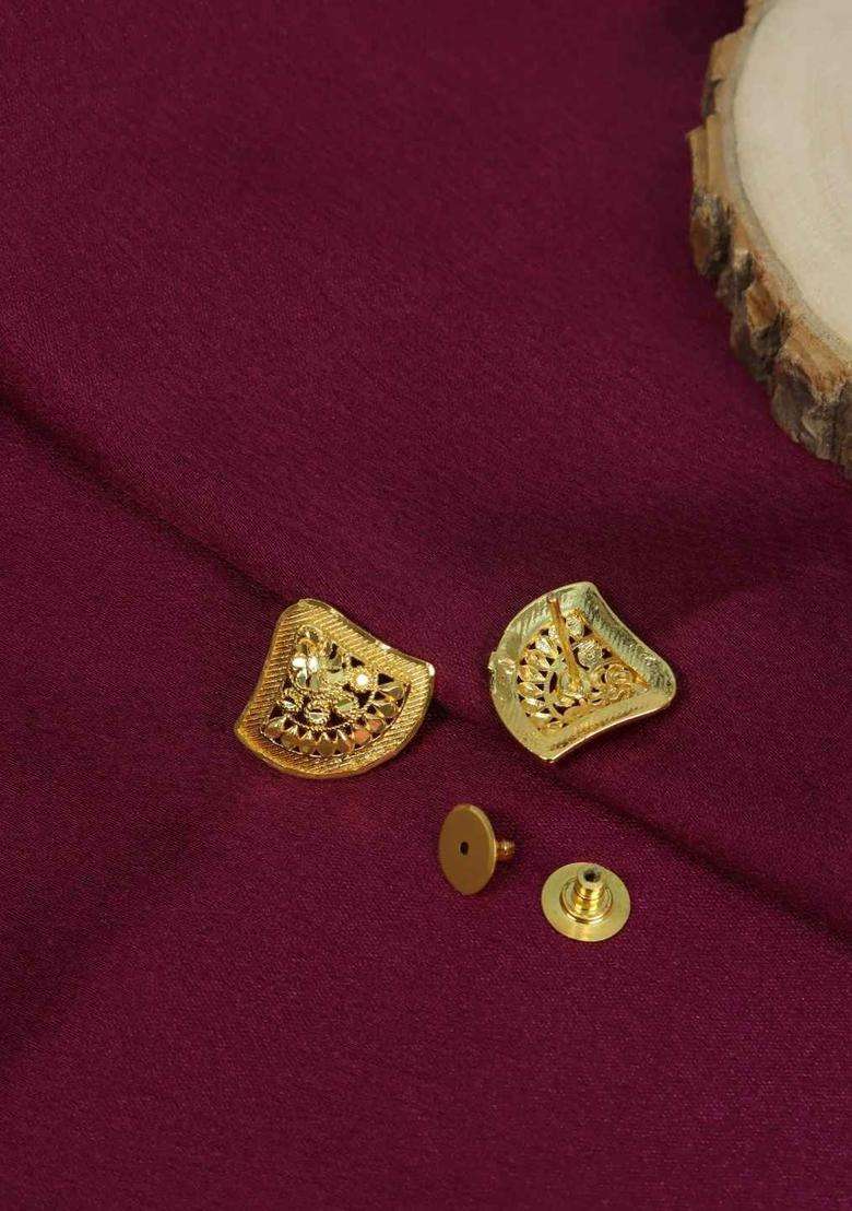 24Ct Gold-Plated Temple Necklace and Earrings for Women | Traditional Temple Jewellery for Wedding & Festive Wear | Gift for Her - Indya