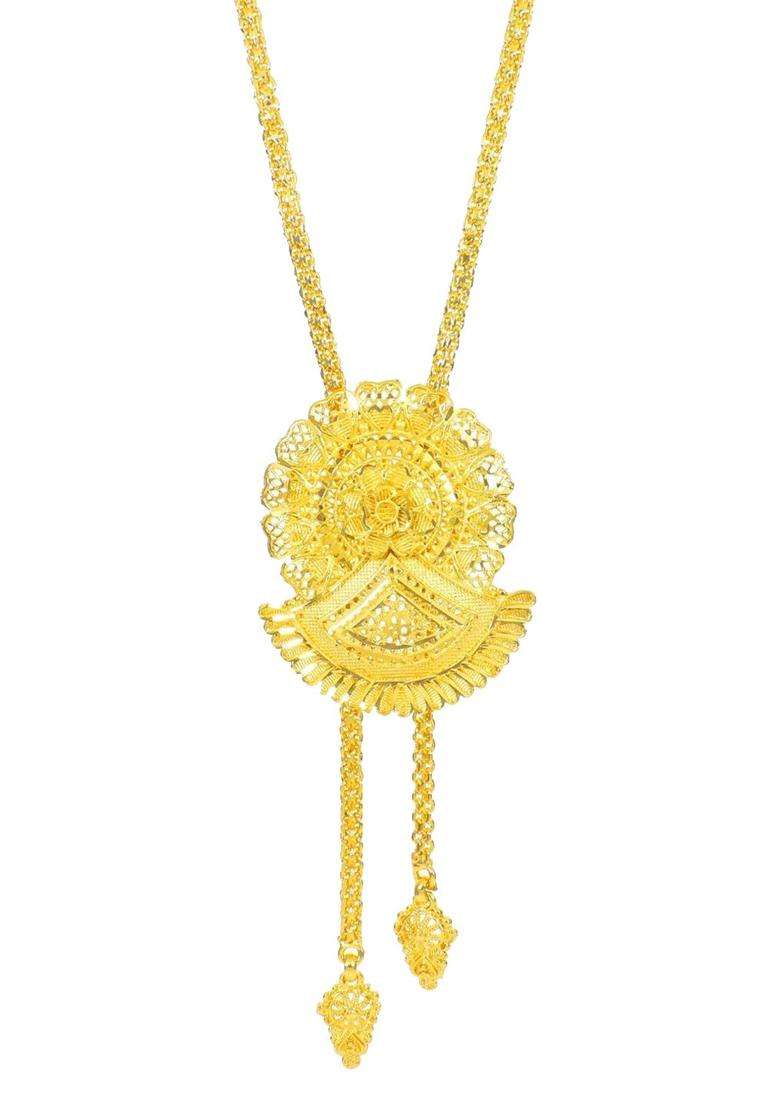 24Ct Gold-Plated Temple Necklace and Earrings for Women | Traditional Temple Jewellery for Wedding & Festive Wear | Gift for Her - Indya